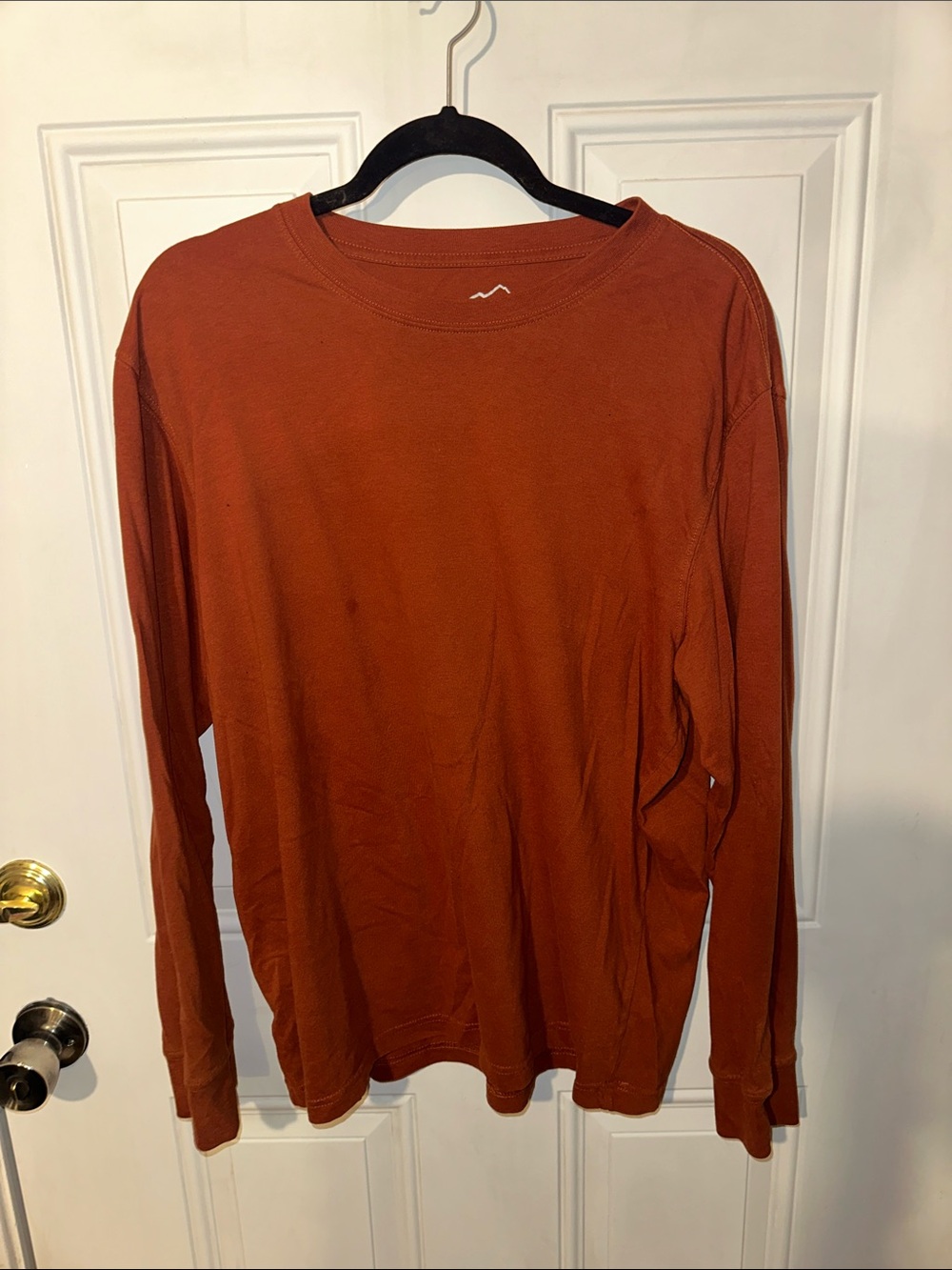Eddie Bauer Long Sleeve Crewneck Shirt - Rust Orange